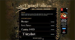 Desktop Screenshot of fantasyfonts.com